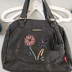 Vintage Union Bay Distressed Suede Floral Women's Purse/Crossbody NWOT